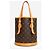 Louis Vuitton Bolso Petit Bucket de lona Monogram marrón - vista 3