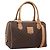 Céline CELINE Macadam Canvas Boston Bag PVC Leather 2way Brown Gold
