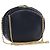 Cartier Sapphire Line Chain Shoulder Bag Leather Navy Gold