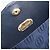 Cartier Sapphire Line Chain Shoulder Bag Leather Navy Gold - vista 17