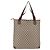 GUCCI GG Supreme Web Sherry Line Tote Bag PVC Beige Gold - vista 3