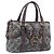 Céline CELINE Paris Macadam Canvas Horse Carriage Hand Bag Blue Gold