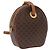 Céline CELINE Macadam Canvas Circle Shoulder Bag PVC Leather Brown Gold