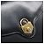 Céline CELINE Bolsa de ombro em couro preto e dourado - vista 17