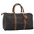 Christian Dior Honeycomb Canvas Boston Bag PVC Black Gold