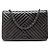 Portafoglio Chanel Brown CC Distressed Chevron Patent Crossing Wallet On Chain