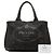 Sac Tote Prada Small Denim Canapa Logo Gris - vue 7