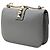 Valentino Borsa a Tracolla Rockstud Glam Lock Piccola in Pelle Grigia - vista 2