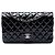 Chanel Black Medium Classic Patent Double Flap