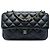 Borsa Shopping Pieghevole Chanel in Nylon Nero Graffiti con Patta Caviar