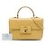 Borsa Prada Yellow Saffiano Lux Top Handle Satchel - vista 7