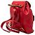 Bamboo Zaino Gucci in pelle di vitello rossa con coulisse e bambù - vista 2