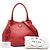 Borsa Tote Aperta Convertibile Prada Red Vitello Daino - vista 7
