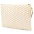 Autre Marque Pouch per tablet Saint Laurent in pelle di vitello monogram chevron bianco - vista 2