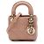 Dior Brown Micro Lambskin Cannage Lady Dior