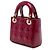 Dior Red Mini Patent Cannage Lady Dior - vista 2