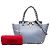 Borsa Satchel Trapeze Rockstud in pelle blu Valentino Mini - vista 7