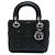 Dior Black Mini Iridescent Lambskin Cannage Lady Dior