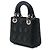 Dior Black Mini Iridescent Lambskin Cannage Lady Dior - vista 2