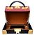 Sac Satchel MCM Odeon Berlin en cuir de veau violet - vue 4