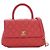 Borsa Chanel Pink Mini Quilted Caviar Coco Top Handle Bag