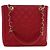 Borsa Chanel Red Caviar Petite Shopping Tote