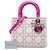 Dior Lady Dior Medium in Pelle di Agnello Cannage Bianca - vista 6