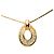 Collana Dior Gold Plated e Strass con Pendente Oval - vista 3