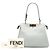 Sac à épaule Peekaboo Soft en cuir gris Medium Fendi - vue 6