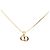 Collar Dior Gold Plated Strass CD Logo Pendant - vista 3