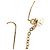 Collar Dior Gold Plated Strass CD Logo Pendant - vista 5
