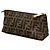 Pouch Fendi in tela Zucca marrone - vista 2