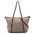Borsa Satchel Prada in tela Canapa beige con logo