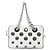 Borsa a tracolla Prada White Vitello Daino con catena e occhielli