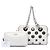 Borsa a tracolla Prada White Vitello Daino con catena e occhielli - vista 7