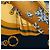 Lenço de seda Hermès Yellow Soleil de Soie 90 - vista 3