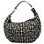 Balmain 1945 Hobo-Tasche aus schwarzem Monogramm-Canvas