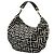 Balmain 1945 Hobo-Tasche aus schwarzem Monogramm-Canvas - Ansicht 2