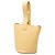 Mini borsa bucket LOEWE Yellow in pelle di vitello Pebble - vista 2