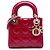 Dior Red Mini Patent Cannage Lady Dior
