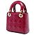 Dior Red Mini Patent Cannage Lady Dior - vista 2