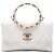 Chanel Mini Quilted Crumpled Lambskin CC Links Top Handle Flap Weiß