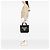 Prada Black Small Raffia Effect Crochet Embroidered Logo Tote - view 5