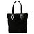 Tote LOEWE em pele de carneiro preta com Anagrama e fecho vertical