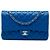 Chanel Blue Medium Classic Lambskin Double Flap