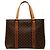 Céline Celine Tote aus Macadam beschichtetem Canvas in Braun