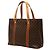 Céline Celine Tote aus Macadam beschichtetem Canvas in Braun - Ansicht 2