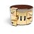 Hermès BRASLETE HERMES COLLIER DE CHIEN S 14-17CM CUERO SWIFT CREME & DORE BANGLE