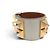 Hermès BRASLETE HERMES COLLIER DE CHIEN S 14-17CM CUERO SWIFT CREME & DORE BANGLE - vista 2