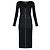 Vestido Diesel M-MELTI-LS de algodón negro
